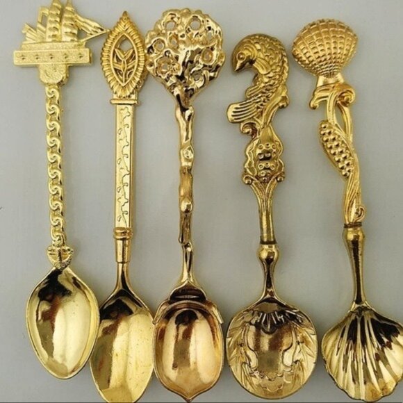 Antique Gold-Plated Silverware